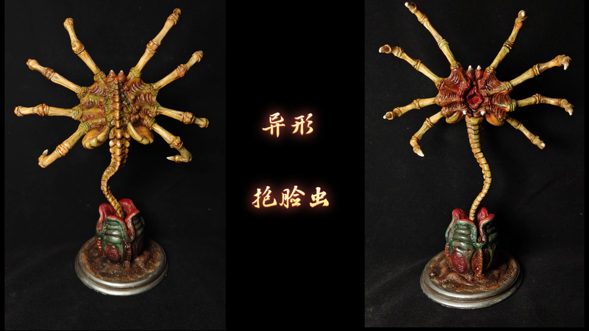 异形抱脸虫模型上色记录