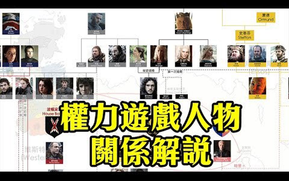 【就Jon看电影】权力的游戏冰与火之歌「全人物关系图」|TEEPR亮影片原创哔哩哔哩bilibili