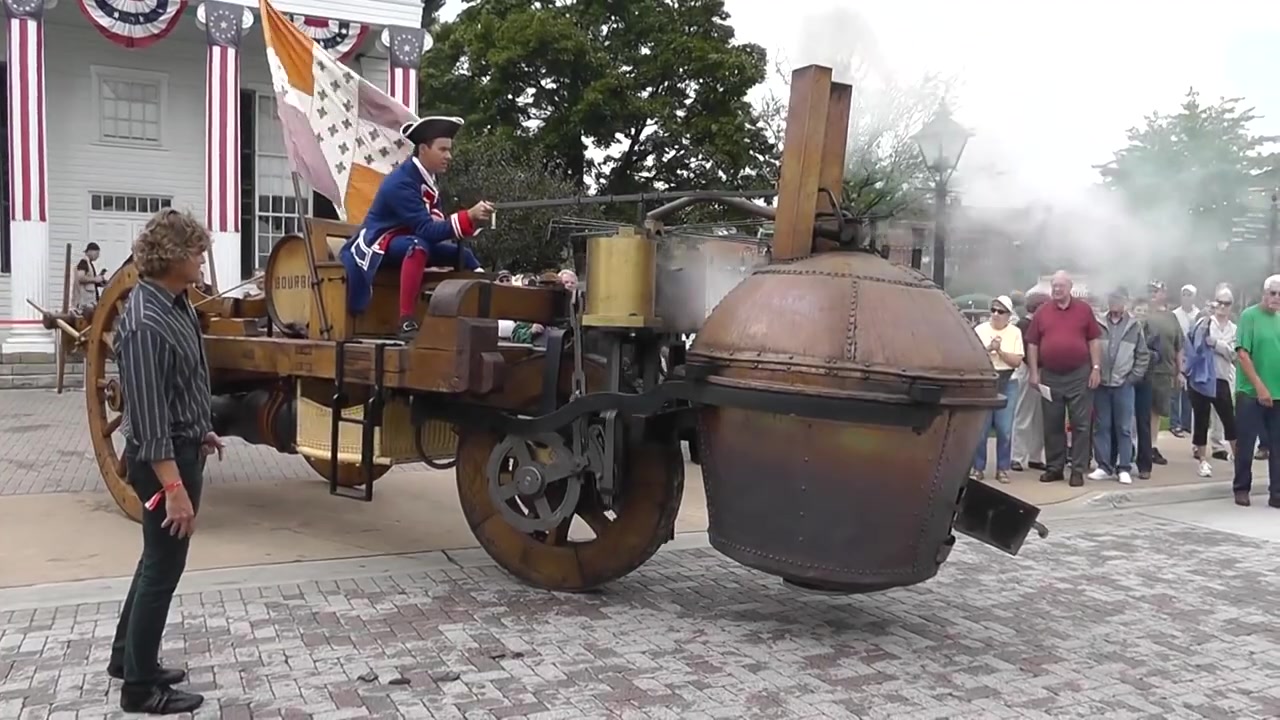 世界上第一台蒸汽动力车!——法国的cugnotsteamer