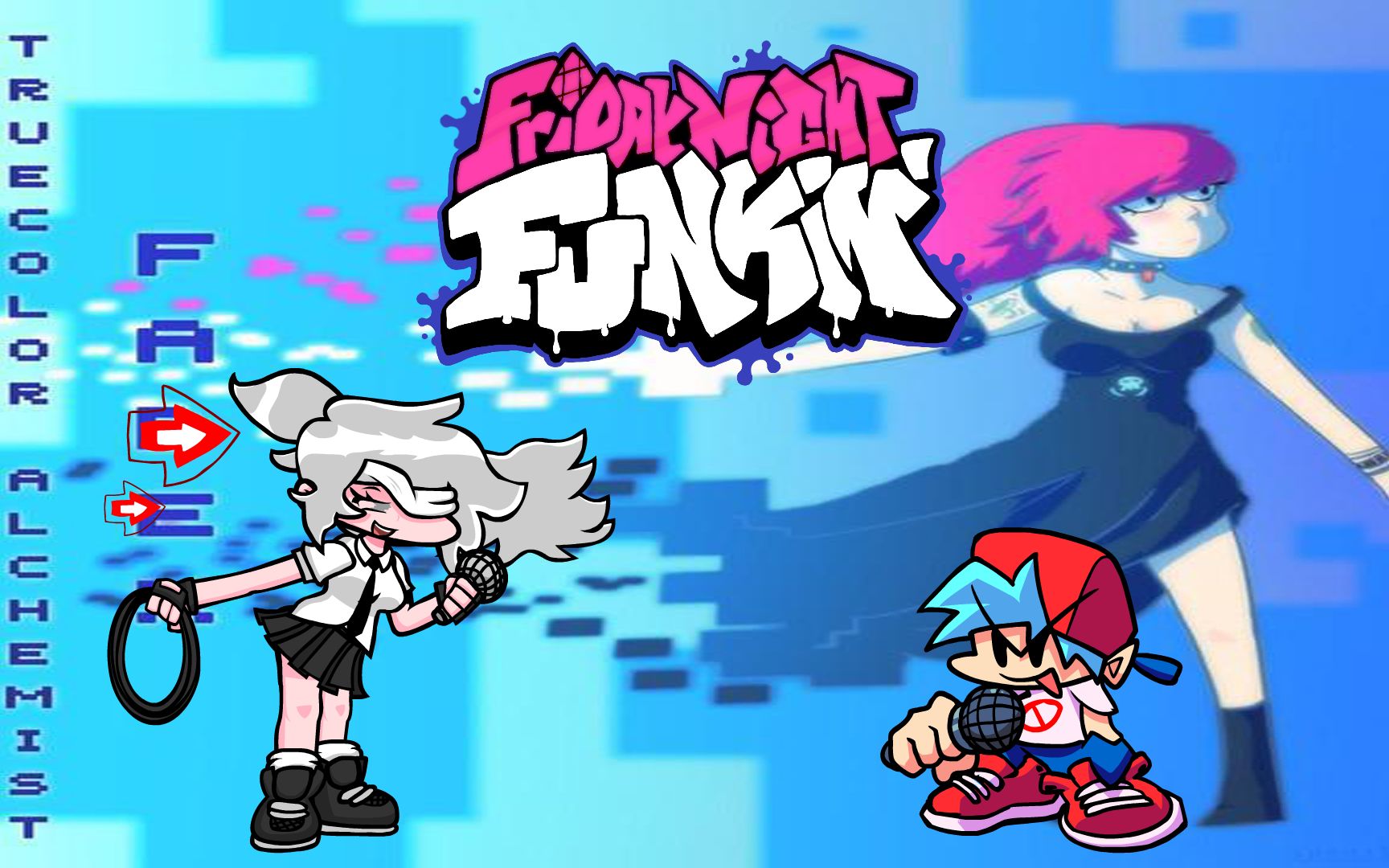 fnf自制模组tsuraran和bf唱truecoloralchemist