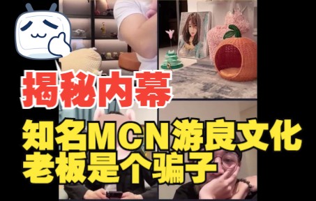 【吃瓜第四弹】揭秘内幕——知名MCN游良文化老板是个骗子哔哩哔哩bilibili