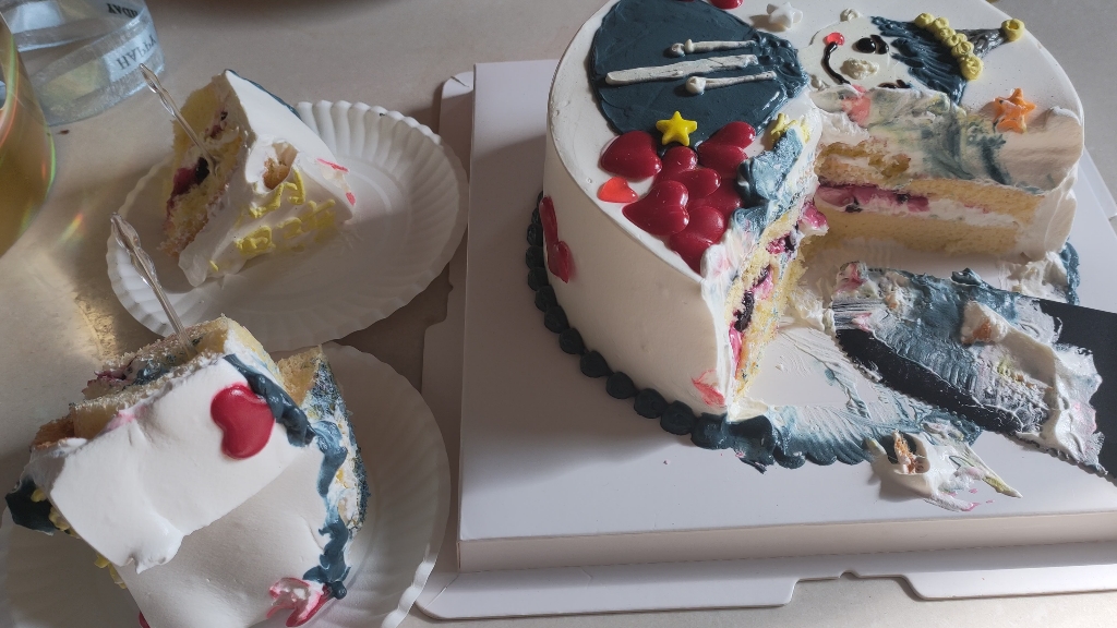 二十四岁的第一次自己的生日蛋糕,祝我生日快乐