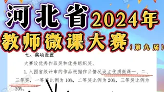 河北省微课大赛开始啦，2024年教师微课比赛，全省中小学、幼儿园和中职的老师均可参赛！超高获奖率，大赛分别设一二三等奖，想参赛的老师赶快联系我！