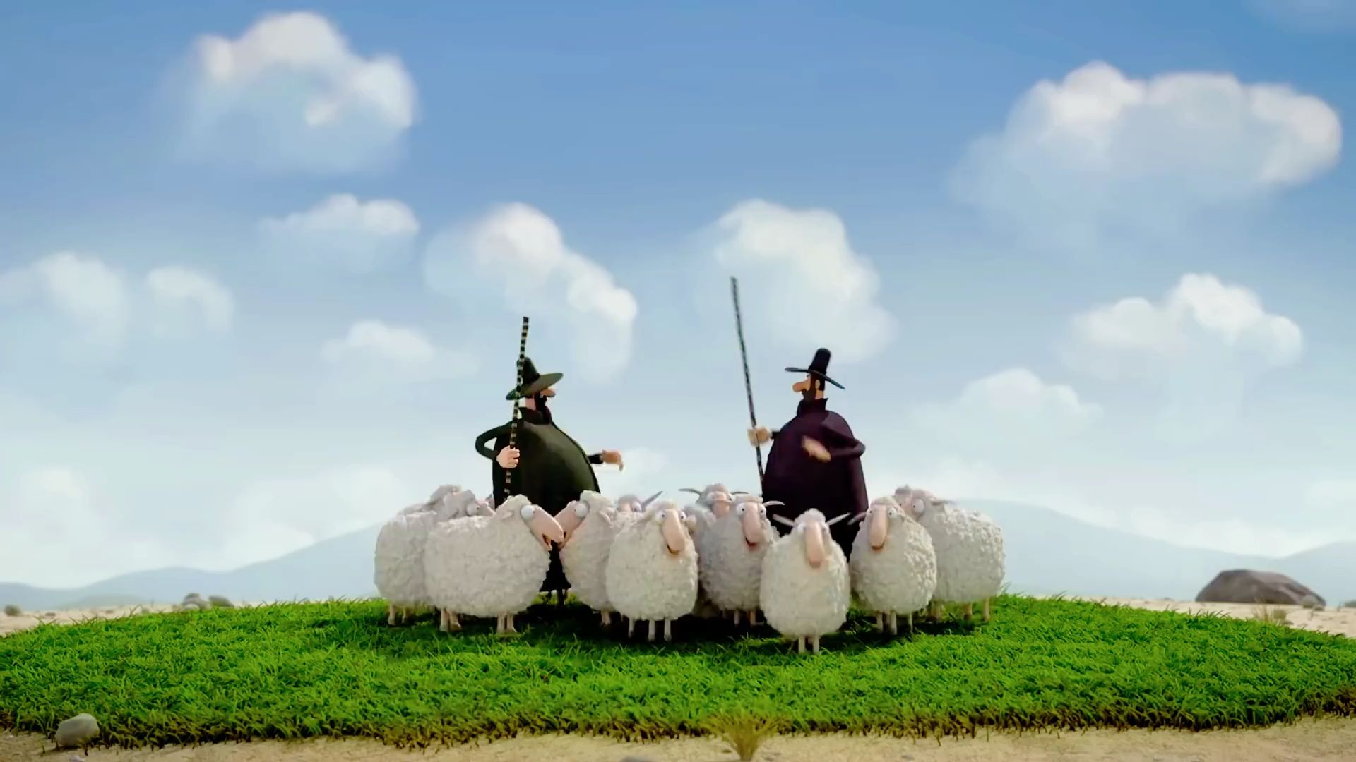 牧羊人为了区分自家的羊给它们做记号,结果两个羊群却打了起来 #动画