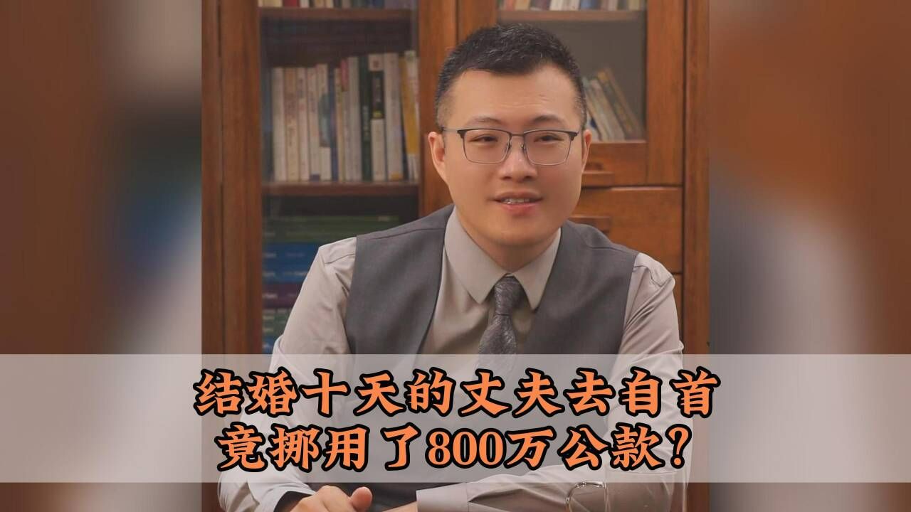 结婚十天后丈夫自首称挪用了800万公款,会怎么量刑?哔哩哔哩bilibili