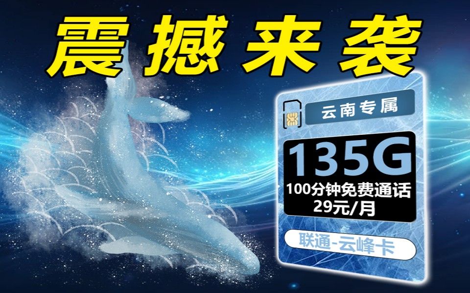 太牛了!云南29元135G流量卡震撼来袭!!2024高性价比流量卡推荐/电信流量卡/广电流量卡/联通流量卡/移动流量卡哔哩哔哩bilibili