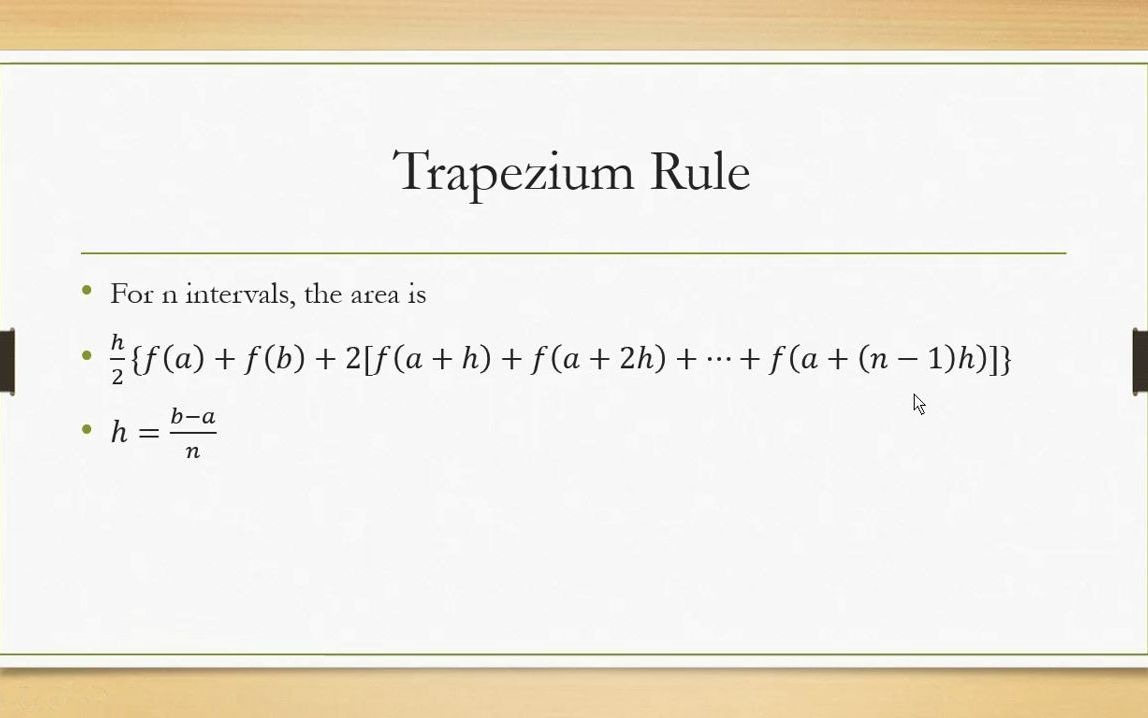 p3 8.1 trapezium rule