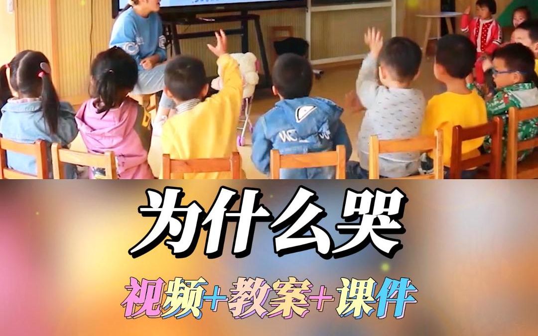 幼儿园小班语言绘本故事领域一等奖优质公开课《为什么哭》完整版视频+幼师教案/教学设计+课件PPT哔哩哔哩bilibili