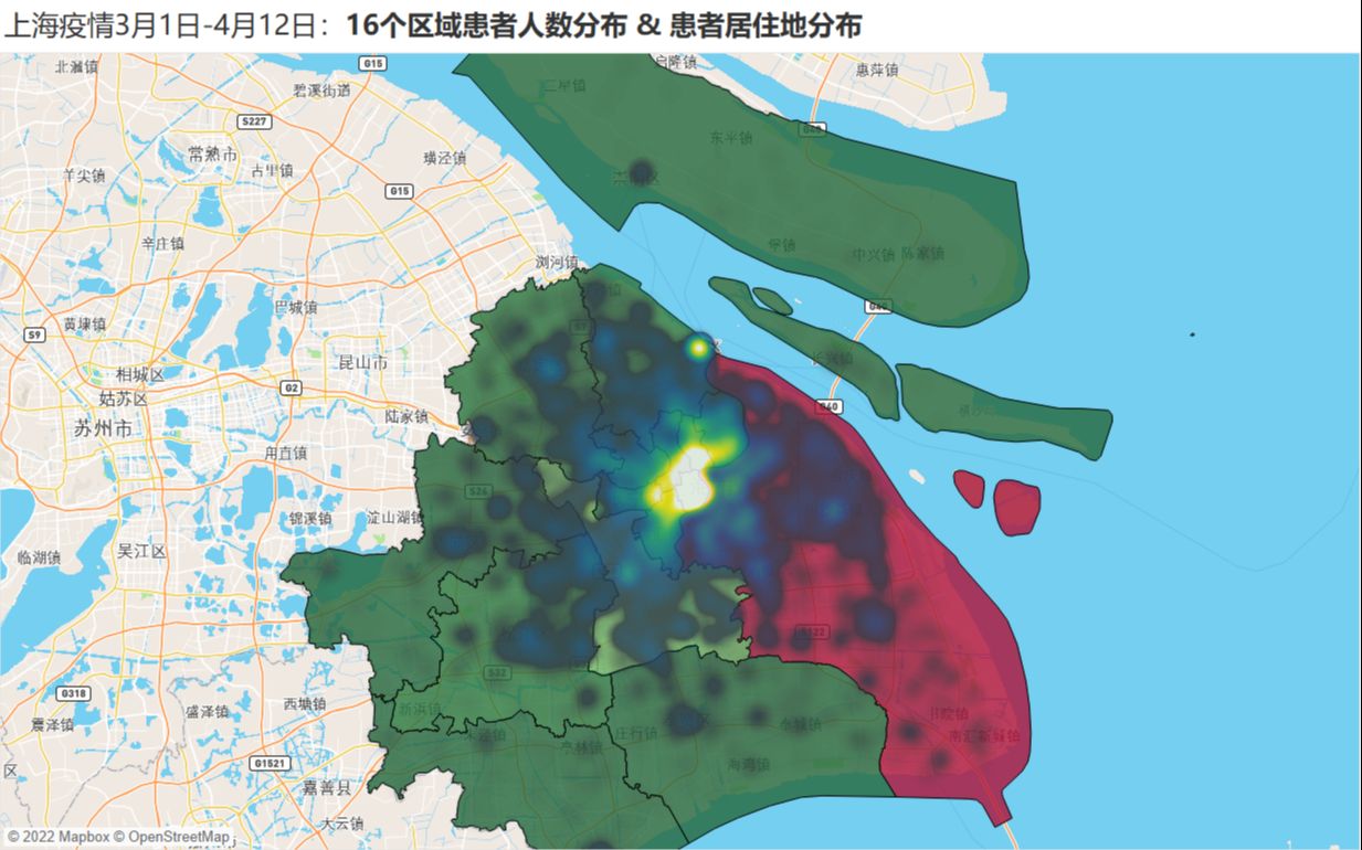 上海疫情地图(区县空间地图 & 小区点地图):4月2日开始,以黄埔为代表的浦西沿江地区出现了明显的患者居住地聚集现象哔哩哔哩bilibili