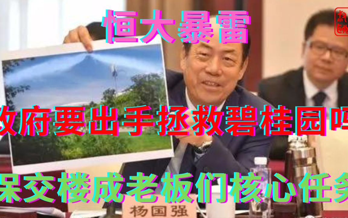 广东政府要出手拯救碧桂园吗||保交楼已经成了房地产老板们核心任务哔哩哔哩bilibili