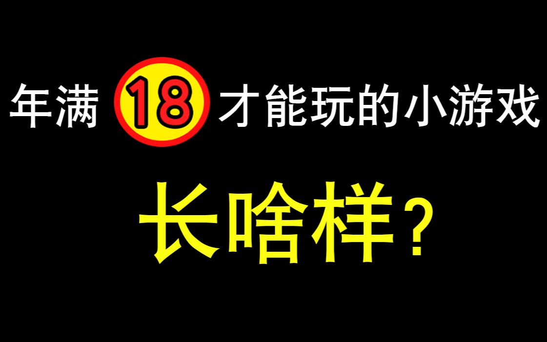 需要年满18岁实名认证才能玩的小游戏长啥样?哔哩哔哩bilibili