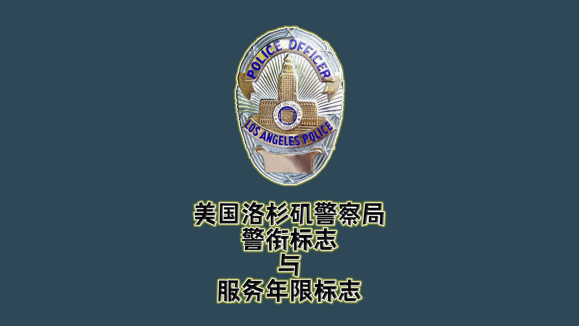 世界各地警察警衔标志:美国洛杉矶警察局警衔标志与服务年限标志哔哩哔哩bilibili