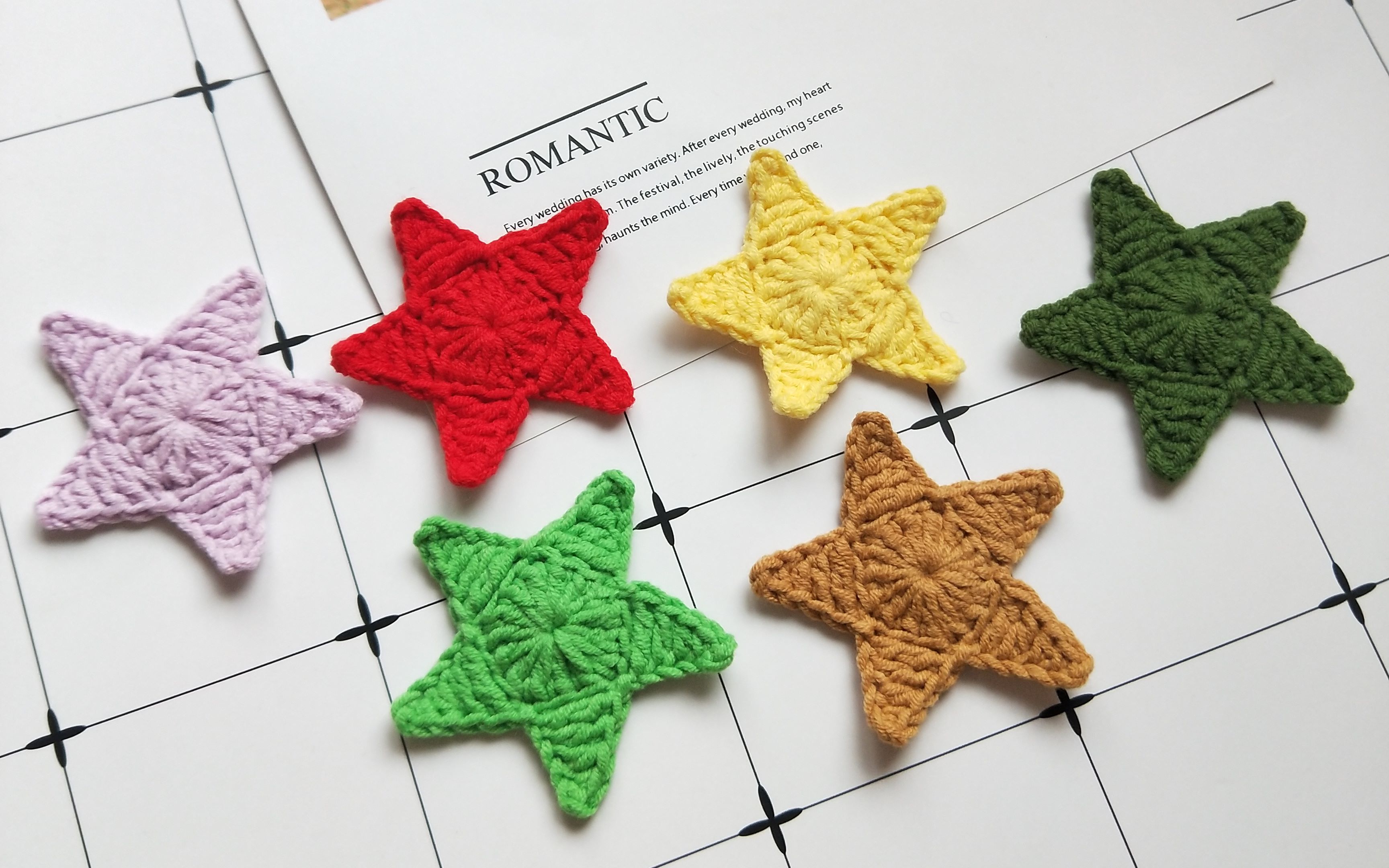 小燕钩织小屋五角星新手零基础钩针编织视频教程