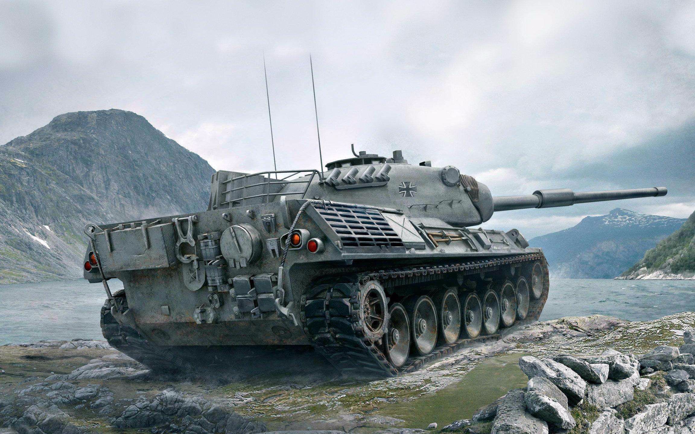 坦克世界 豹1 湖边的角逐 过万标伤 偷炮的快乐