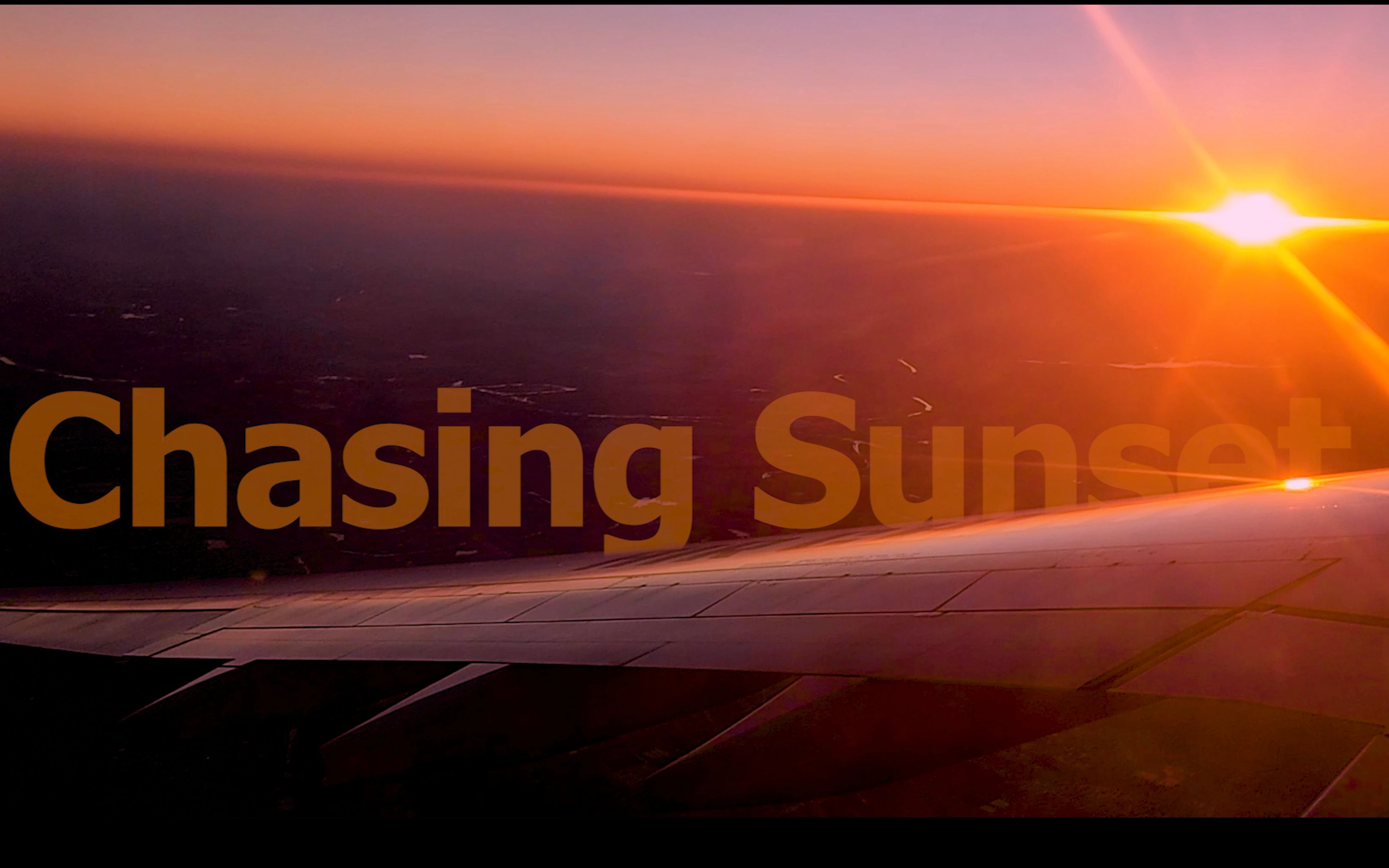 flying · chasing sunset · floating in space