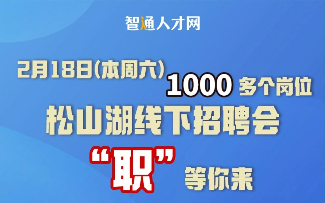 2月18日松山湖线下招聘会约定你!哔哩哔哩bilibili