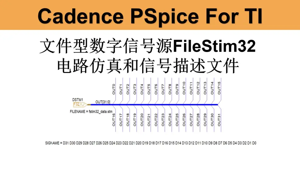PSpiceForTI第82集：信号描述文件中使用八进制和十六进制数据的方法_哔 