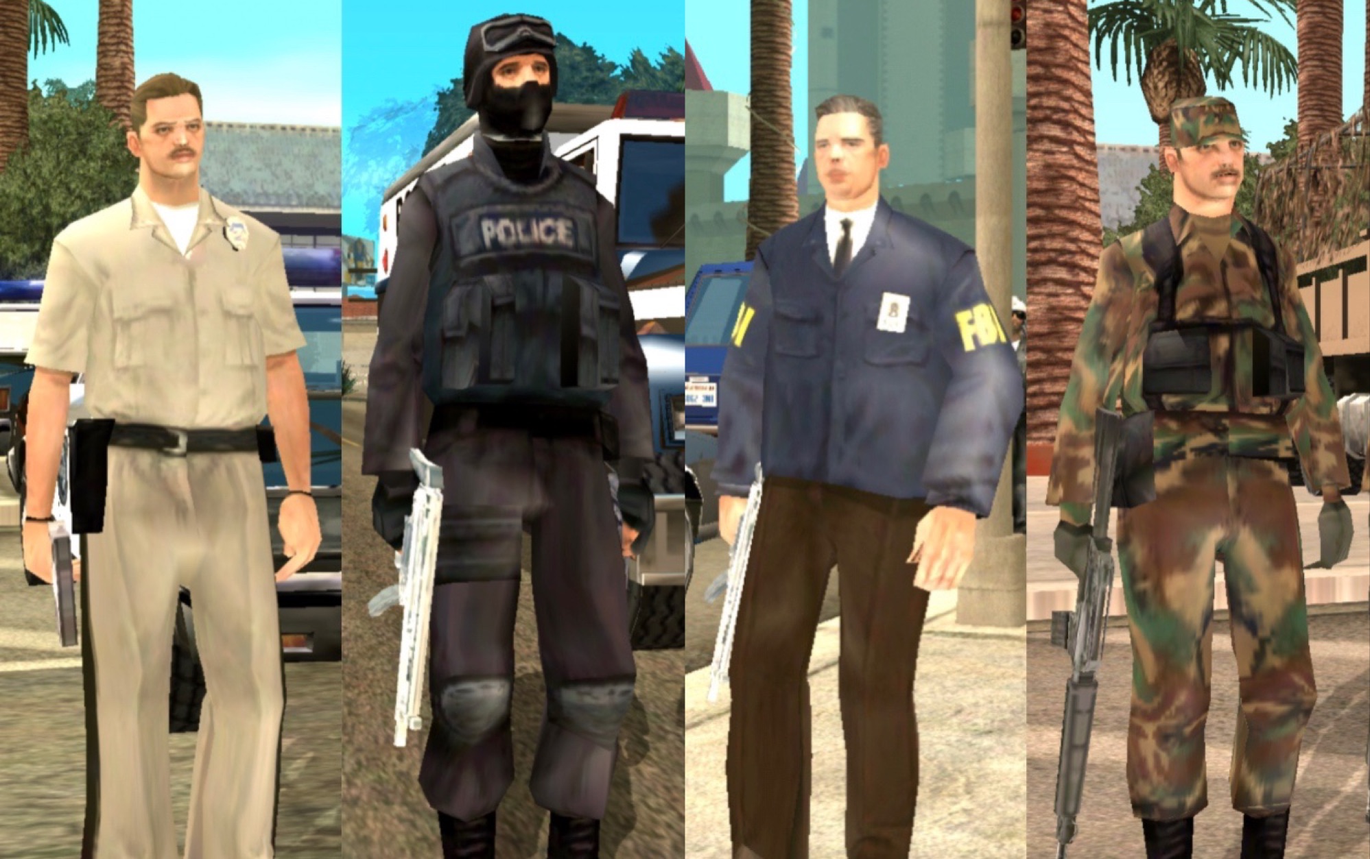 gtasa不同武器对执法人员伤害