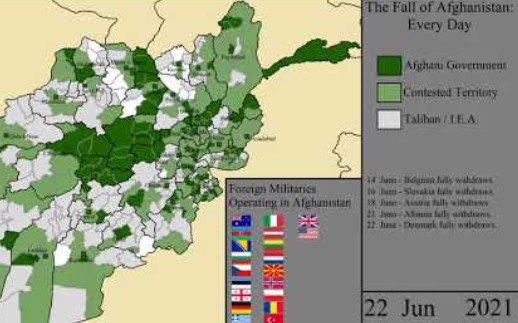 【历史地图】阿富汗内战(2021):每一天哔哩哔哩bilibili