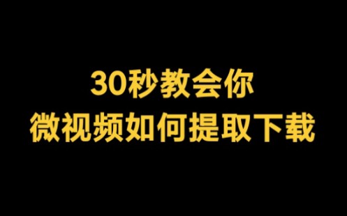 30秒教会你几微视频如何提取下载哔哩哔哩bilibili