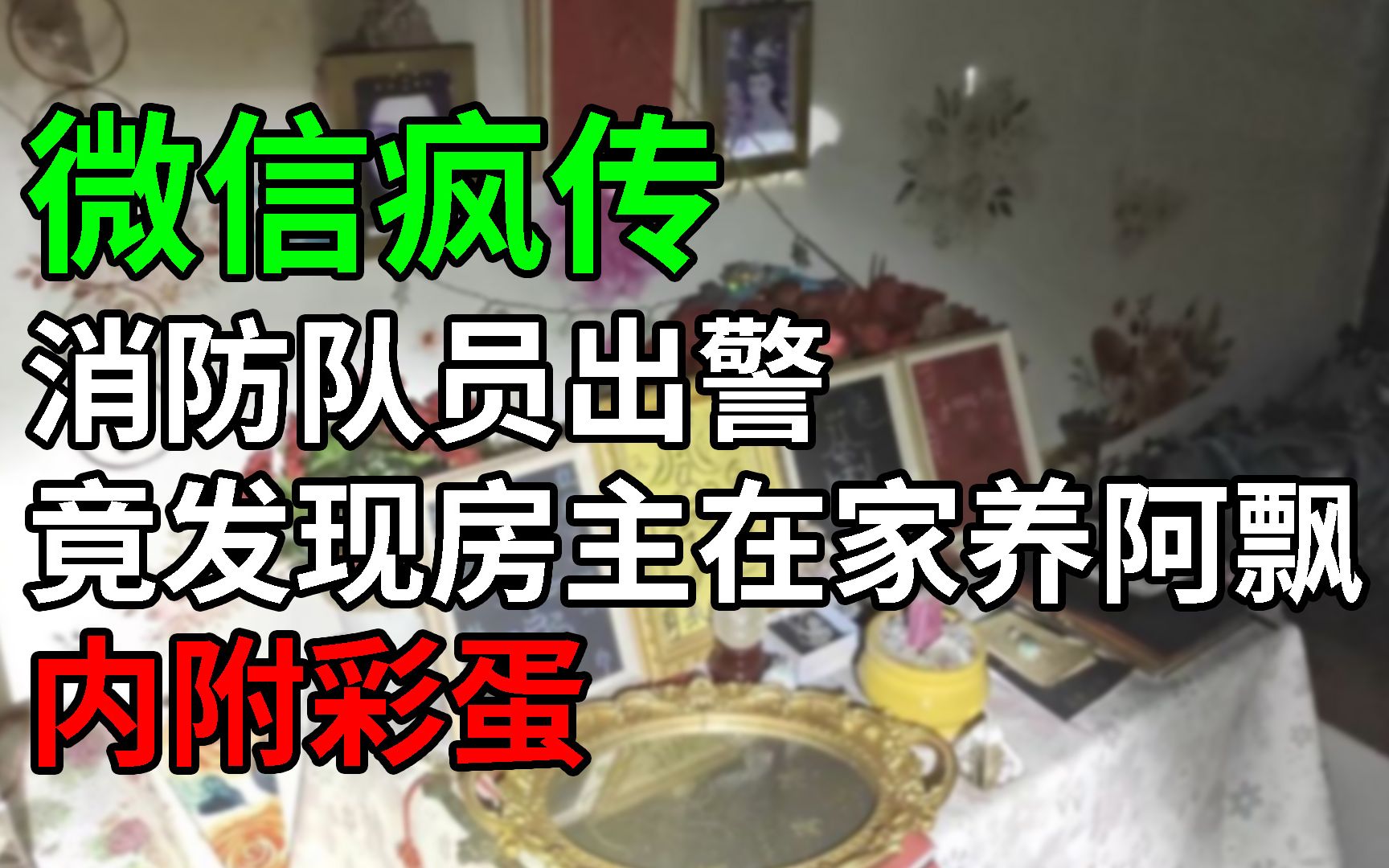 [图]【微信疯传录像视频】消防队员出警，竟发现房主在家养阿飘。