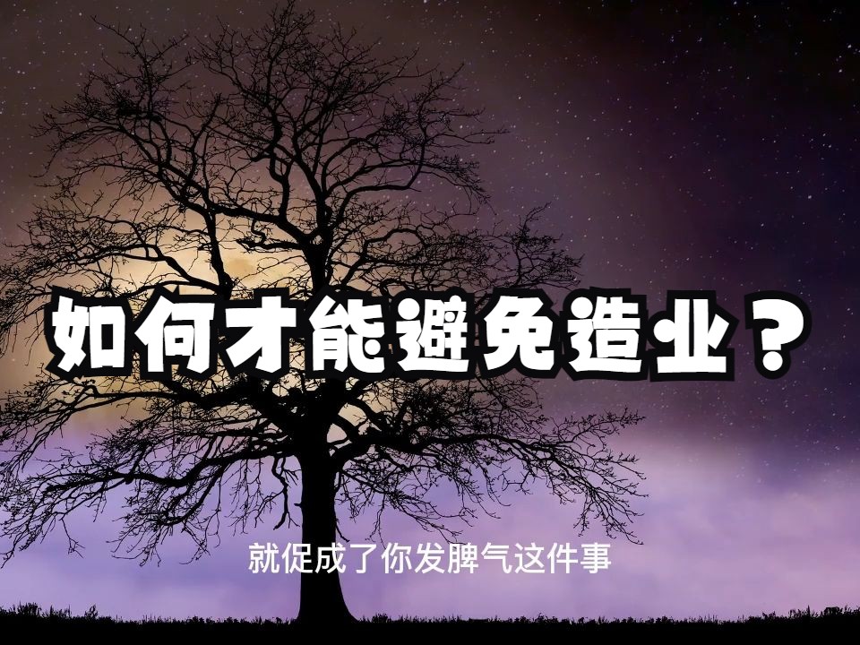 如何才能避免造业?造业的底层运行逻辑分析:业缘、因果、愿力、修行.哔哩哔哩bilibili