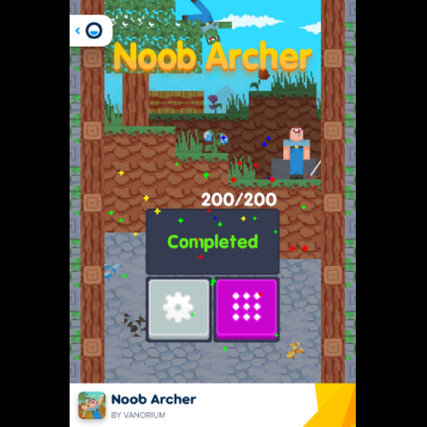 I played Noob archer, Poki games