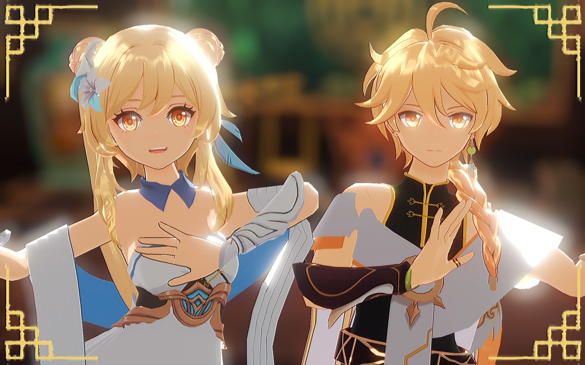 【璃月|空&荧】霜雪千年 / [ 原神mmd ]_哔哩哔哩_bilibili