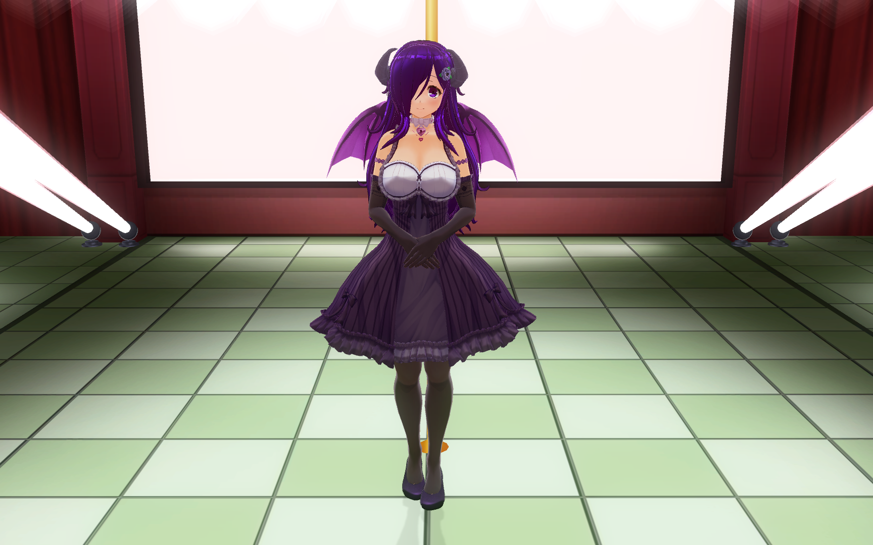 com3d2紫色长裙魅魔