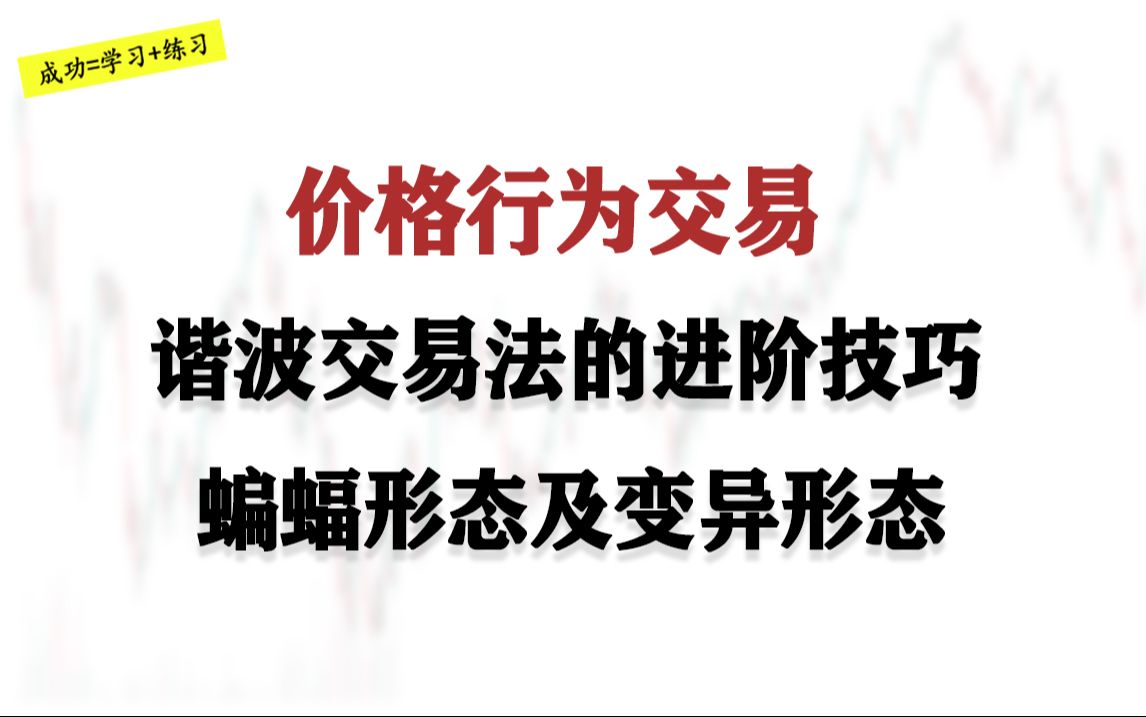 [图]〈学习聪明交易〉 |  谐波交易法的进阶技巧：蝙蝠形态及变异形态 | 价格行为交易教学