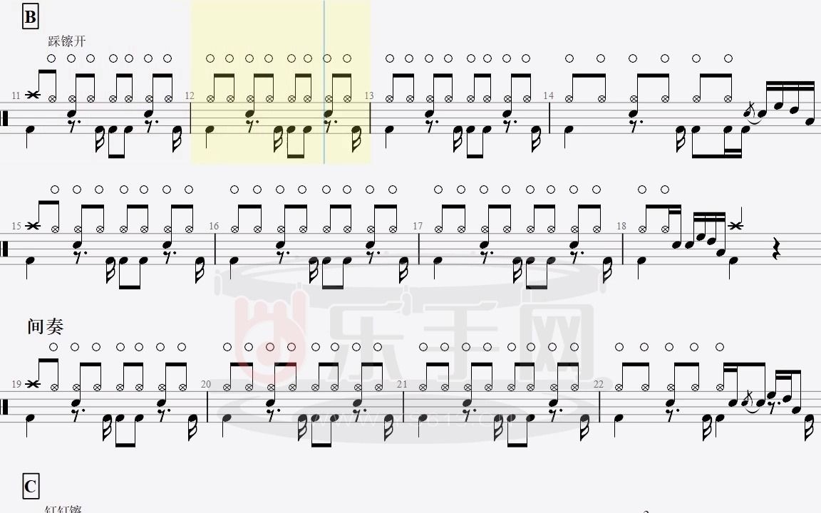 【乐手网】杨千嬅少女的祈祷架子鼓(动态鼓谱)演示哔哩哔哩bilibili