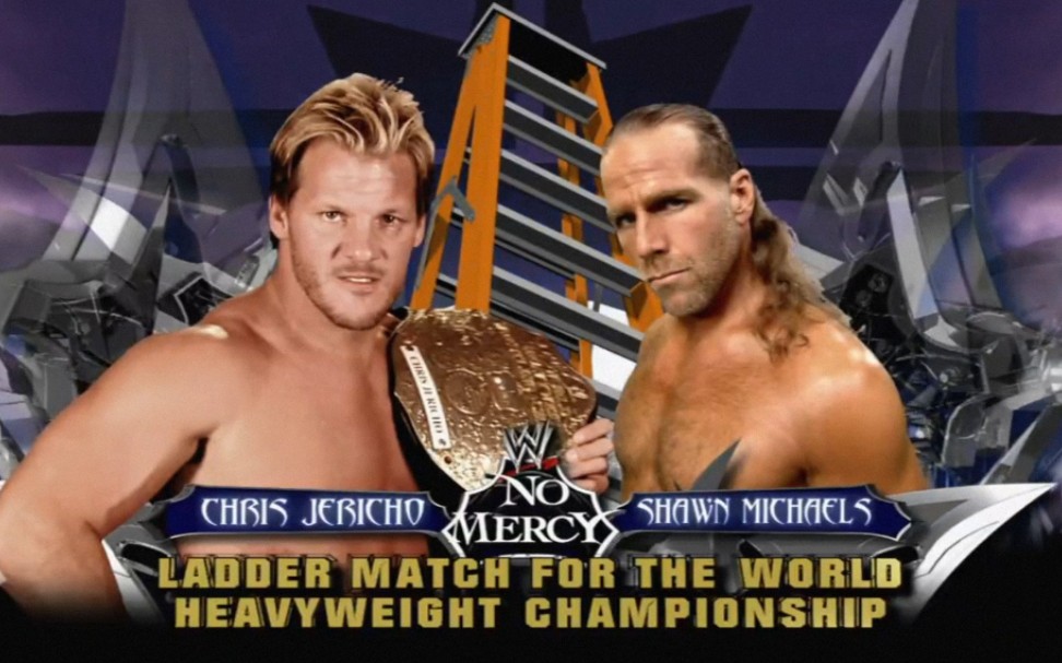 [图]【4.5★】Chris Jericho vs. Shawn Michaels - 2008.No Mercy；世界重量级冠军梯子赛