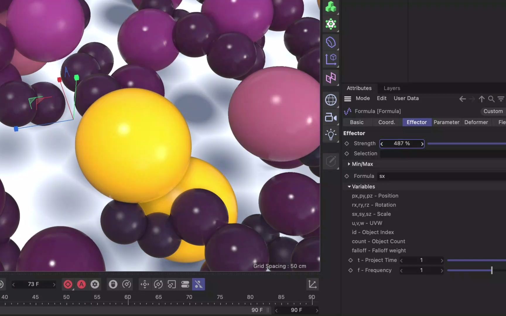 【cinema 4d】如何在cinema 4d中根据大小为mograph克隆着色