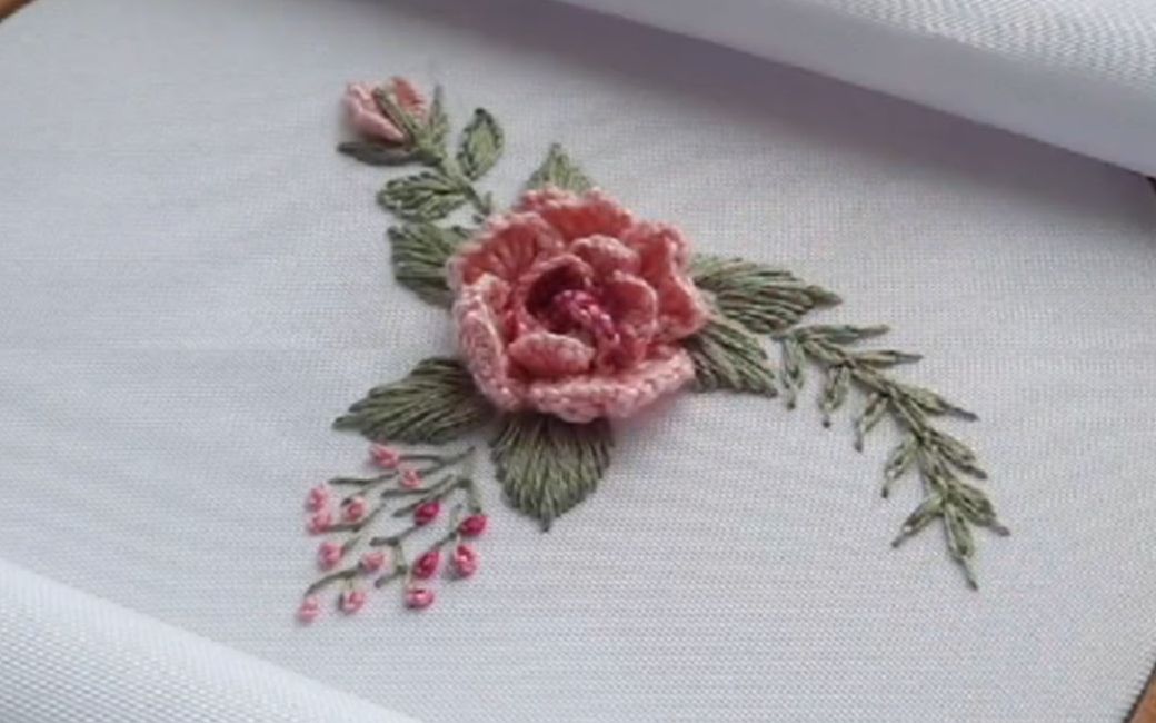 活動 刺繡教程學習,立體玫瑰花針法