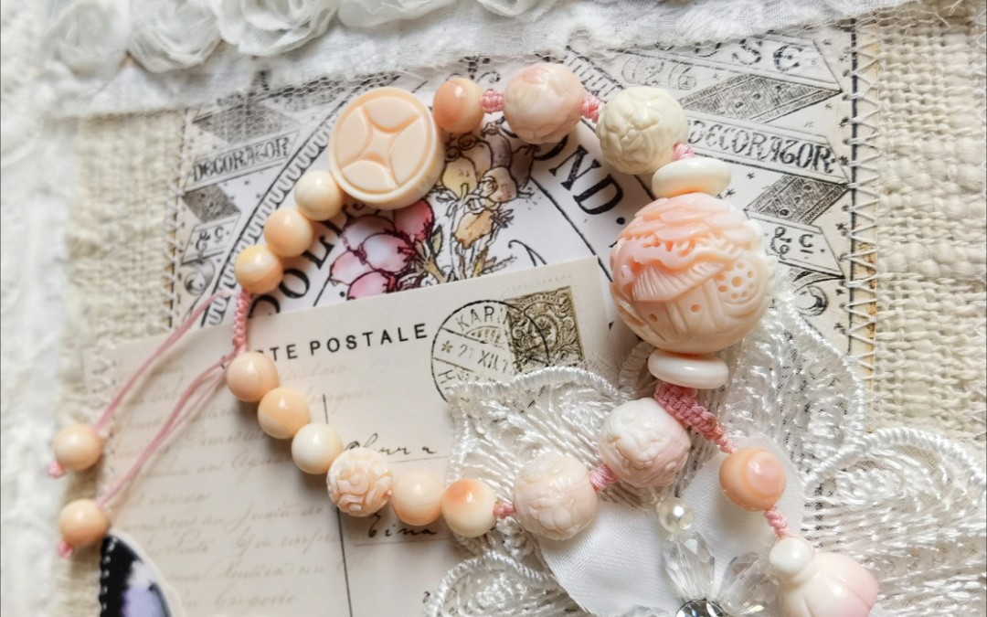 【布可布来】手工串珠系列——胭脂螺女王贝手串(送给母上大人的礼物)