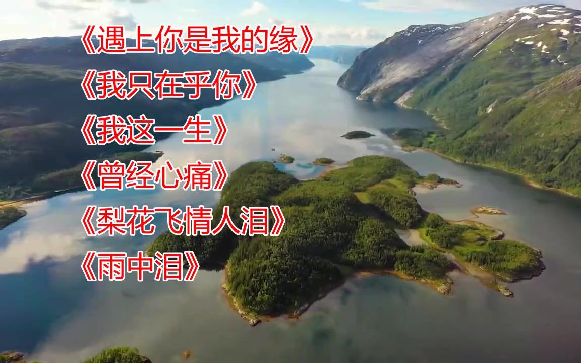 [图]经典伤感歌曲《遇上你是我的缘》《我只在乎你》《我这一生》《曾经心痛》《梨花飞情人泪》《雨中泪》