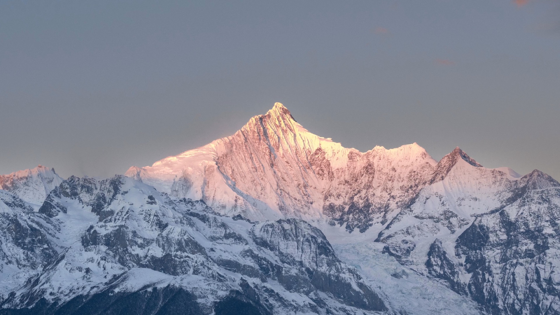 卡瓦格博 神女峰日照金山纯享版