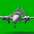 绿幕视频素材坠毁的飞机