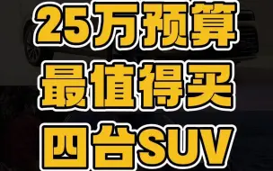 Download Video: 手握25万预算，那四台SUV才最值得买？