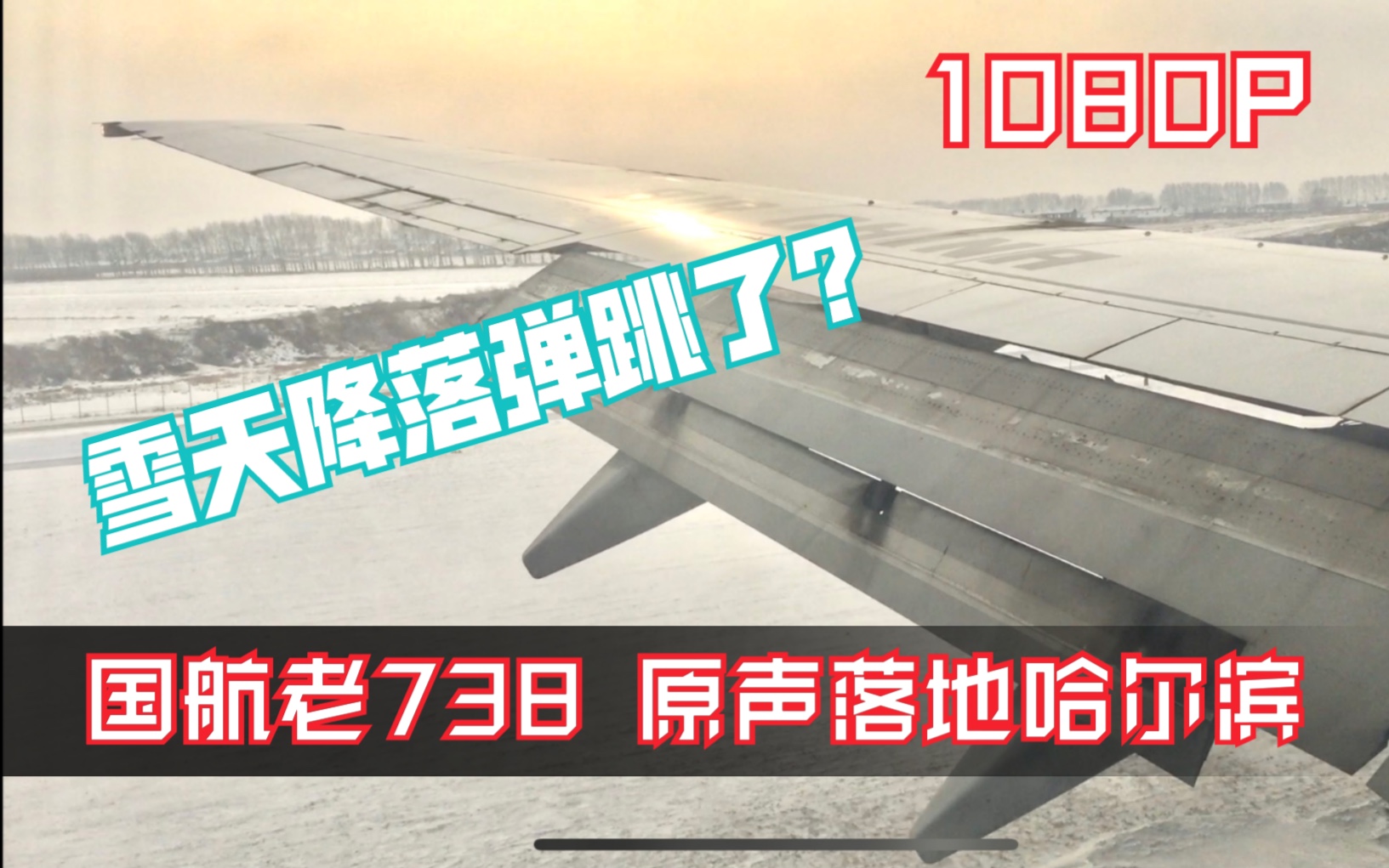 中国国际航空 原西南航 B737800 雪天落地哈尔滨机场 感觉比较重 有弹跳哔哩哔哩bilibili