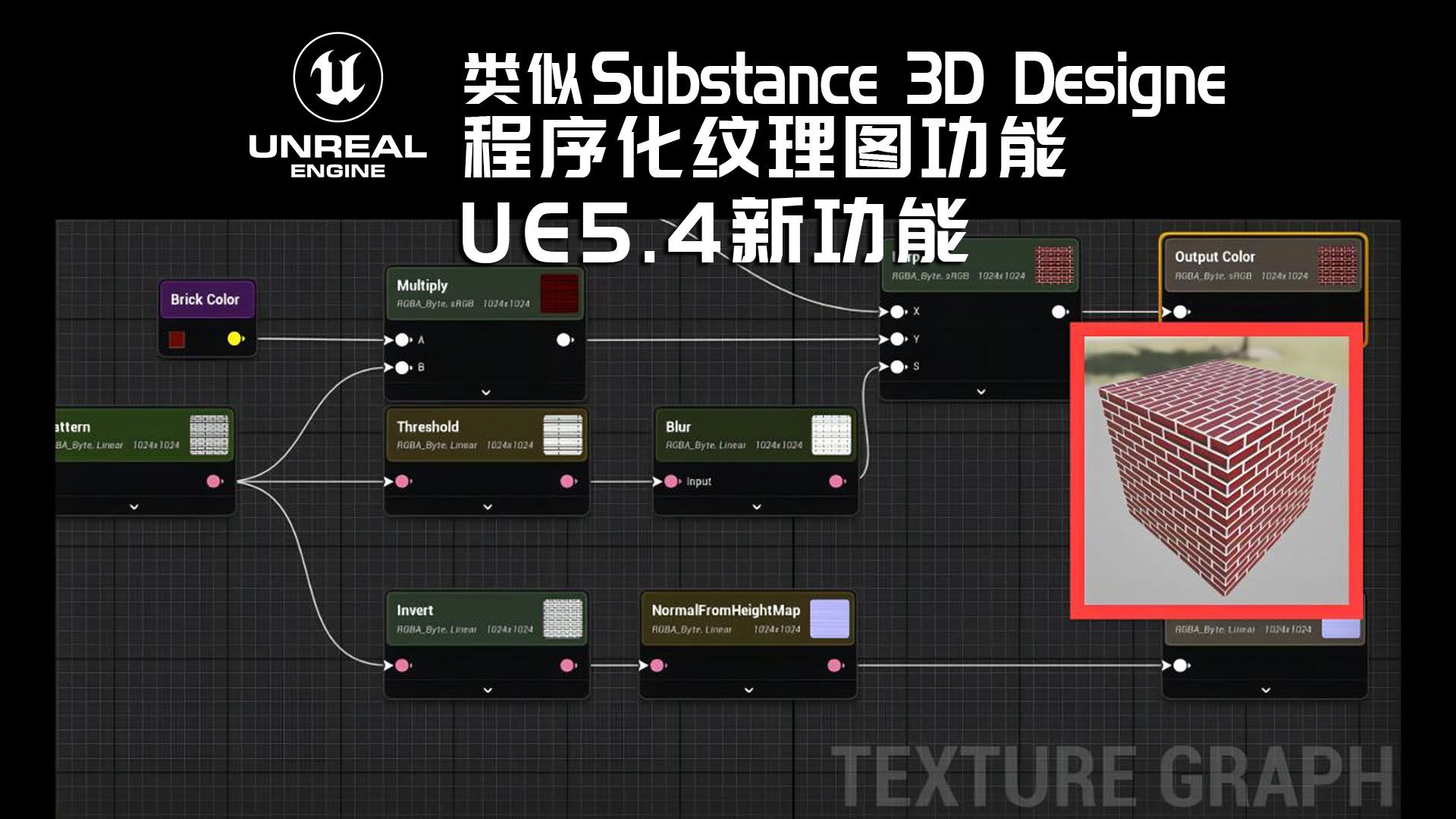 UE5教程类似Substance 3D Designe的程序化纹理图功能哔哩哔哩bilibili