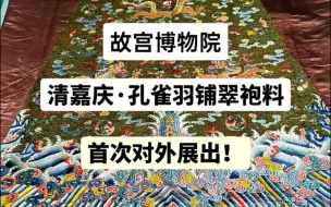 Descargar video: 故宫博物院藏【清嘉庆·酱色缎绣孔雀羽地金龙（蟒）纹袍料】。手工铺绣满了孔雀羽线，史所罕见的“铺翠”工艺！首次对外展出！故宫·嘉德「国采与宫色」重磅核心明星展品！