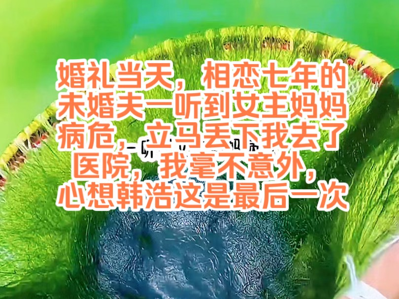 [图]《陌上反击》婚礼当天，相恋七年的未婚夫一听到女主妈妈病危，立马丢下我去了医院，我毫不意外，心想，韩浩，这是最后一次，我笑的温柔，直接让人将新郎给换了