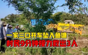 Tải video: 一家三口开车坠入路边鱼塘，村民接力救援9分钟救出3人