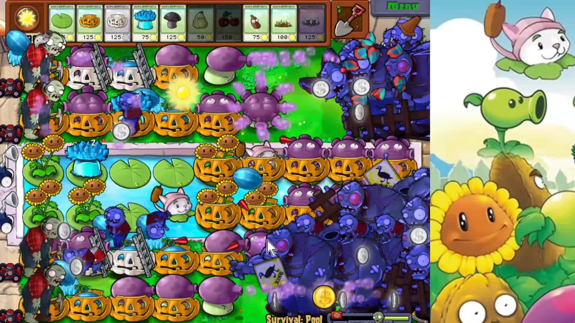 植物大战僵尸石英钟无尽关卡神之无炮挑战不可能