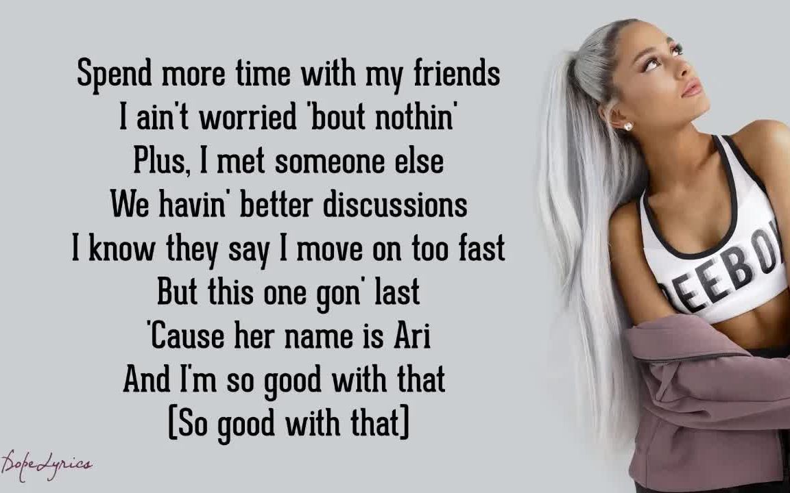 [图]thank u, next - Ariana Grande (Lyrics)-歌词版