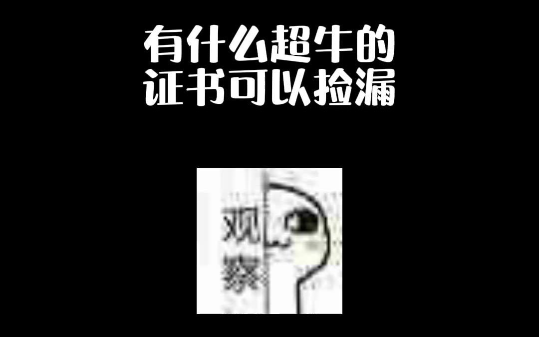 这个超级有含金量的证书知道的人真的少哔哩哔哩bilibili