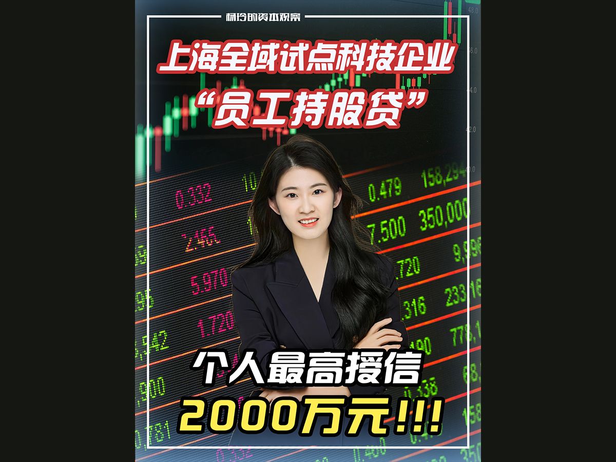 上海全域试点科技企业“员工持股贷” 个人最高授信2000万元!!!哔哩哔哩bilibili