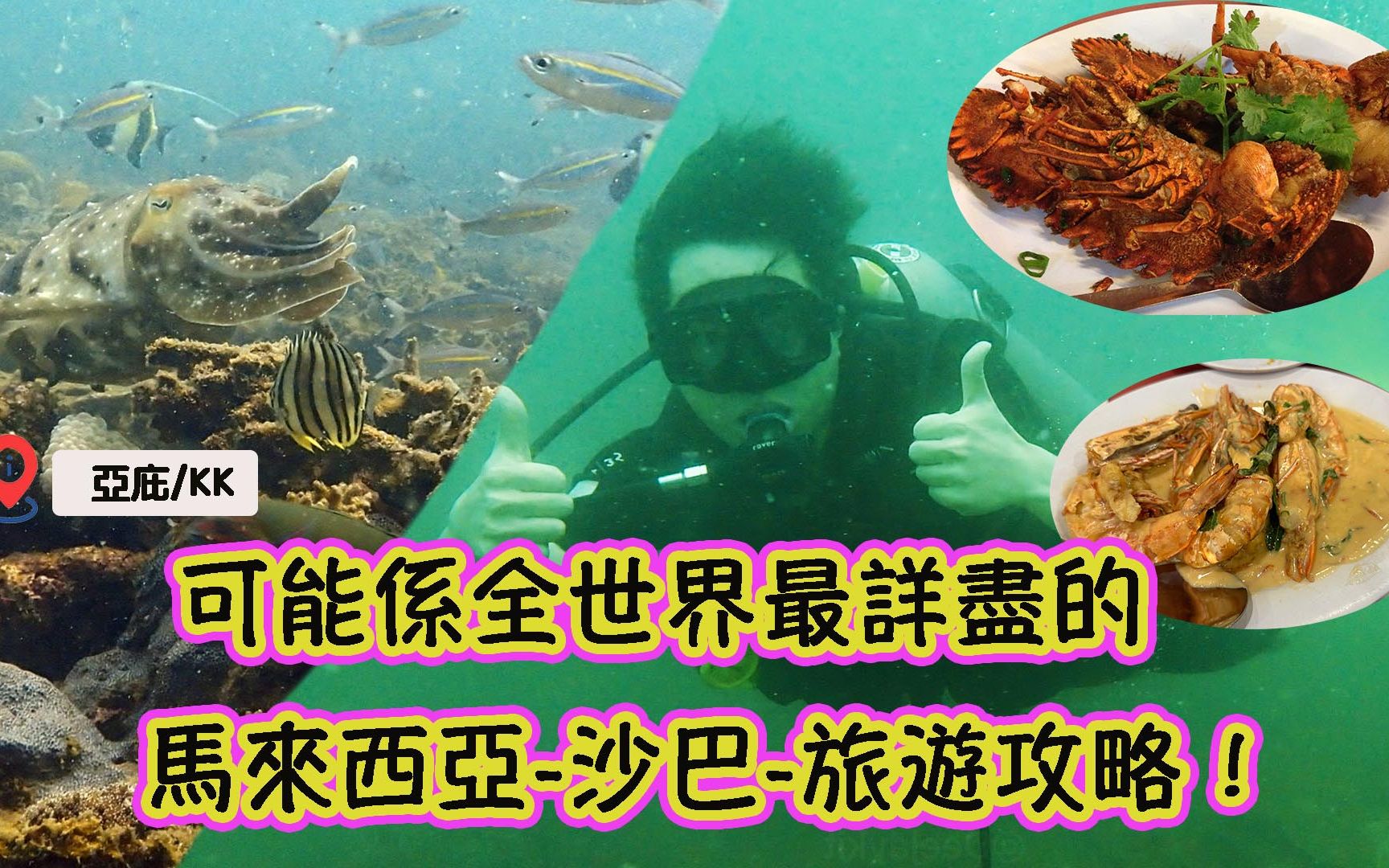 可能系全世界最详尽的沙巴旅游攻略 潜水睇墨鱼 食平靓正海鲜 睇长鼻猴 萤火虫哔哩哔哩bilibili