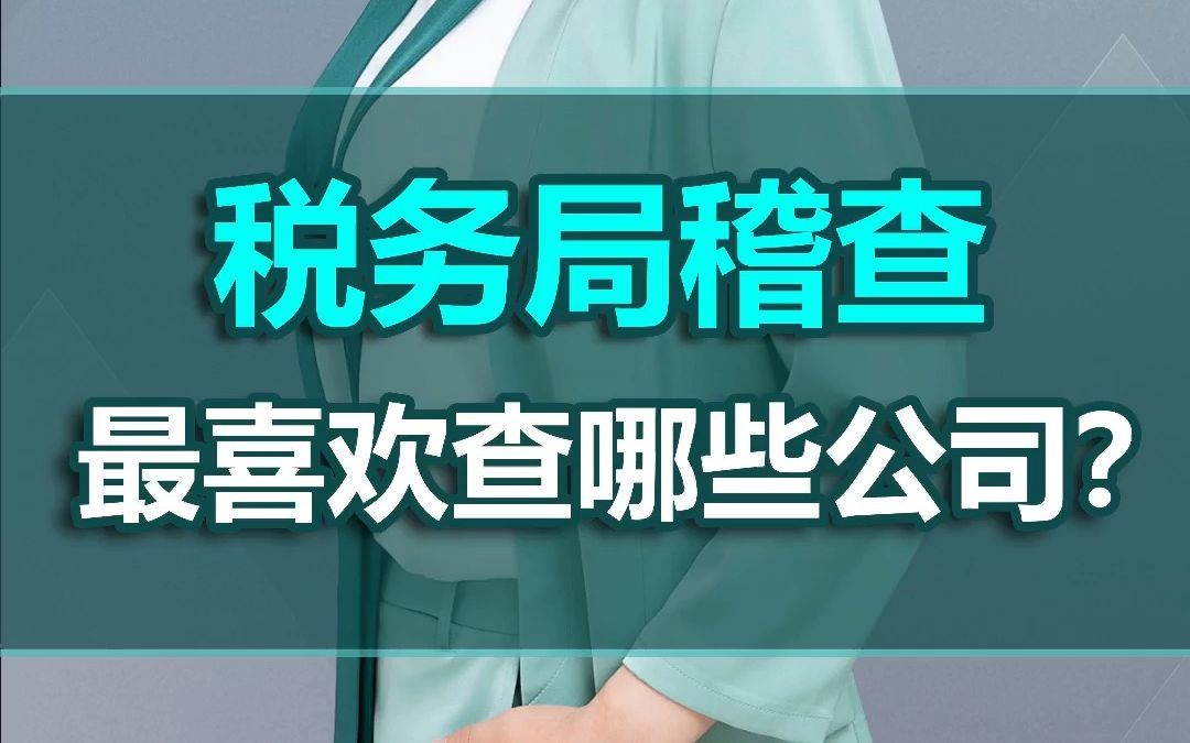 税务局最喜欢查哪些公司企业?哔哩哔哩bilibili